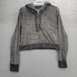 Aerie Dreamy Velour Cropped Hoodie Womens Large